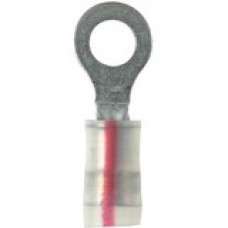 Panduit Terminal Connector - 100 Pack - 1 x Ring Terminal - Tin - Red - TAA Compliance PK18-6R-C