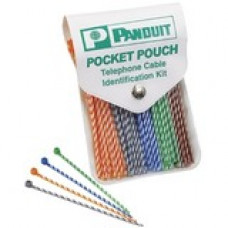 PANDUIT Pan-Ty Striped Cable Tie - Orange - 50 Pack - TAA Compliance PLT1M-L3
