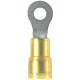 Panduit Terminal Connector - 50 Pack - 1 x Ring Terminal - Tin - Yellow - TAA Compliance PN10-14RX-L