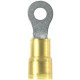 Panduit Terminal Connector - 50 Pack - 1 x Ring Terminal - Tin - Yellow - TAA Compliance PN10-56RX-L