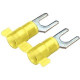 Panduit Terminal Connector - 2000 Pack - 2 x Fork Terminal - Tin - Yellow - TAA Compliance PN10-8F-2K