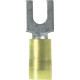 Panduit Terminal Connector - 50 Pack - 1 x Fork Terminal - Tin - Yellow - TAA Compliance PN10-8F-L