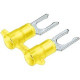 Panduit Terminal Connector - 2000 Pack - 1 x Fork Terminal - Tin - Yellow - TAA Compliance PN10-8LF-2K