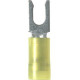 Panduit Terminal Connector - 50 Pack - 1 x Fork Terminal - Tin - Yellow - TAA Compliance PN10-8LF-L