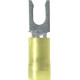 Panduit Terminal Connector - 50 Pack - 1 x Fork Terminal - Tin - Yellow - TAA Compliance PN10-10LF-L