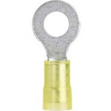 Panduit Terminal Connector - 50 Pack - 1 x Ring Terminal - Tin - Yellow - TAA Compliance PN10-8R-L