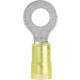 Panduit Terminal Connector - 500 Pack - 1 x Ring Terminal - Tin - Yellow - TAA Compliance PN10-56R-D