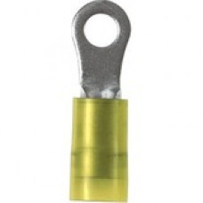 Panduit Terminal Connector - 50 Pack - 1 x Ring Terminal - Tin - Yellow - TAA Compliance PN12-14HDR-L