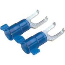 Panduit Terminal Connector - 3000 Pack - 1 x Fork Terminal - Tin - Blue - TAA Compliance PN14-10FF-3K