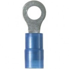 Panduit Terminal Connector - 1000 Pack - 1 x Ring Terminal - Tin - Blue - TAA Compliance PN14-8R-M