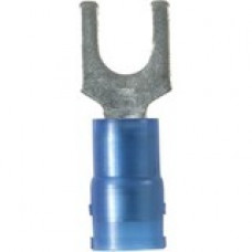 Panduit Terminal Connector - 1000 Pack - 1 x Fork Terminal - Tin - Blue - TAA Compliance PN14-6F-M