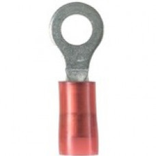 Panduit Terminal Connector - 50 Pack - 1 x Ring Terminal - Tin - Red - TAA Compliance PN18-12R-L