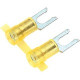 Panduit Terminal Connector - 2000 Pack - 1 x Fork Terminal - Tin - Yellow - TAA Compliance PNF10-8LF-2K