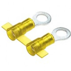 Panduit Terminal Connector - 2000 Pack - 1 x Ring Terminal - Tin - Yellow - TAA Compliance PNF10-10R-2K