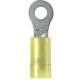 Panduit Terminal Connector - 500 Pack - 1 x Ring Terminal - Tin - Yellow - TAA Compliance PNF10-10R-D