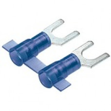 Panduit Terminal Connector - 3000 Pack - 2 x Fork Terminal - Tin - Blue - TAA Compliance PNF14-6F-3K