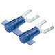 Panduit Terminal Connector - 3000 Pack - 2 x Fork Terminal - Tin - Blue - TAA Compliance PNF14-10F-3K