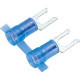 Panduit Terminal Connector - 3000 Pack - 1 x Fork Terminal - Tin - Blue - TAA Compliance PNF14-10LF-3K