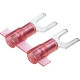 Panduit Terminal Connector - 3000 Pack - 2 x Fork Terminal - Tin - Red - TAA Compliance PNF18-8F-3K