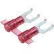 Panduit Terminal Connector - 3000 Pack - 1 x Fork Terminal - Tin - Red - TAA Compliance PNF18-8FF-3K