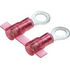 Panduit Terminal Connector - 3000 Pack - 1 x Ring Terminal - Tin - Red - TAA Compliance PNF18-6RN-3K