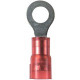 Panduit Terminal Connector - 1000 Pack - 1 x Ring Terminal - Tin - Red - TAA Compliance PNF18-56R-M