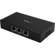 Startech.Com 2 Port Gigabit PoE+ Extender - 802.3at and 802.3af - 100 m (330 ft) - Power over Ethernet Extender - PoE Repeater Network Extender - 3 x Network (RJ-45) - 328.08 ft Extended Range - Black POEEXT2GAT
