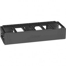 Panduit PatchRunner&trade;2 Horizontal Single Sided Manager, 2RU, Black - Black - 1 Pack - Acrylonitrile Butadiene Styrene (ABS), Magnet - TAA Compliance PR2HF2