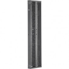 Panduit PR2VD0696 Dual Sided Manager - Black - 1 Pack - 52U Rack Height - Acrylonitrile Butadiene Styrene (ABS), Steel - TAA Compliance PR2VD0696