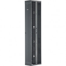 Panduit PR2VD1096 Dual Sided Manager - Black - 1 Pack - 52U Rack Height - Acrylonitrile Butadiene Styrene (ABS), Steel - TAA Compliance PR2VD1096