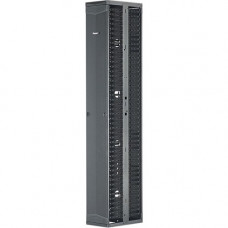Panduit PR2VD1296 Dual Sided Manager - Black - 1 Pack - 52U Rack Height - Acrylonitrile Butadiene Styrene (ABS), Steel - TAA Compliance PR2VD1296