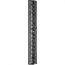 Panduit PR2VFD0896 Single Sided Manager - Black - 1 Pack - 52U Rack Height - Steel, Acrylonitrile Butadiene Styrene (ABS), Metal - TAA Compliance PR2VFD0896