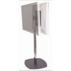 Premier Mounts PSD-CS60 Dual Pole Floor Stand - Up to 320lb - Up to 61" Plasma Display - Chrome, Dark Gray PSD-CS60