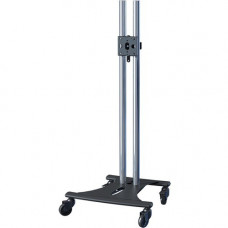 Premier Mounts PSD-EB60C Elliptical Floor Cart - Up to 200lb Plasma Display - Dark Gray, Chrome PSD-EB60C