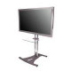 Premier Mounts PSD-EB84 Elliptical Floor Stand - Up to 160lb - Up to 84" Plasma Display - Dark Gray, Chrome PSD-EB84