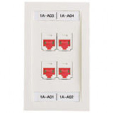 Panduit Network Faceplate - Red - TAA Compliance PSL-DCJB-C