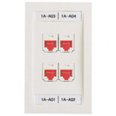 Panduit Network Faceplate - Yellow - RoHS, TAA Compliance PSL-DCJB-YL