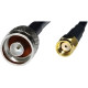 Premiertek Low Loss N Male to RP-SMA Male RG58/U Coaxial Cable 5 Meters - 16.40 ft Coaxial Antenna Cable - First End: 1 x N-Type Male Antenna - Second End: 1 x RP-SMA Male Antenna - Shielding - Gold Plated Contact PT-NM-RSMA-5