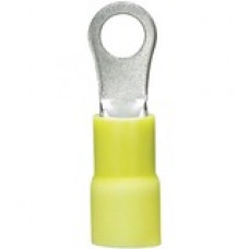 Panduit Terminal Connector - 50 Pack - 1 x Ring Terminal - Tin - Yellow - TAA Compliance PV10-38RX-L