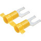 Panduit Terminal Connector - 2000 Pack - 2 x Fork Terminal - Tin - Yellow - TAA Compliance PV10-10FB-2K