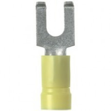 Panduit Terminal Connector - 50 Pack - 1 x Fork Terminal - Tin - Yellow - TAA Compliance PV10-8FF-L