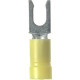 Panduit Terminal Connector - 50 Pack - 1 x Fork Terminal - Tin - Yellow - TAA Compliance PV10-6LF-L