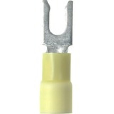 Panduit Terminal Connector - 50 Pack - 1 x Fork Terminal - Tin - Yellow - TAA Compliance PV10-10LFX-L