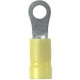 Panduit Terminal Connector - 50 Pack - 1 x Ring Terminal - Tin - Yellow - TAA Compliance PMV6-3R-L