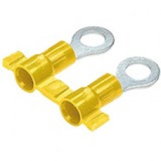 Panduit Terminal Connector - 2000 Pack - 1 x Ring Terminal - Tin - Yellow - TAA Compliance PV10-14RB-2K