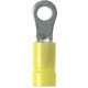 Panduit Terminal Connector - 500 Pack - 1 x Ring Terminal - Tin - Yellow - TAA Compliance PV12-6HDR-D