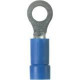 Panduit Terminal Connector - 1000 Pack - 1 x Ring Terminal - Tin - Blue - TAA Compliance PV14-6R-M