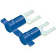 Panduit Terminal Connector - 3000 Pack - 2 x Fork Terminal - Tin - Blue - TAA Compliance PV14-10FB-3K