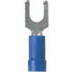 Panduit Terminal Connector - 1000 Pack - 1 x Fork Terminal - Tin - Blue - TAA Compliance PV14-8FF-M