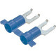 Panduit Terminal Connector - 3000 Pack - 1 x Fork Terminal - Tin - Blue - TAA Compliance PV14-8FFB-3K